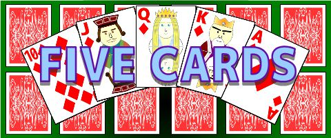 browser game app 『FIVE CARDS』title logo