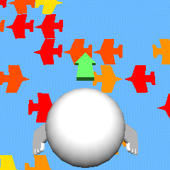 android/iOSゲームアプリ 『ジャンピングボール』スクリーンショット 飛行機