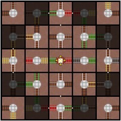 android/iOSゲームアプリ 『PANEL'n』スクリーンショット パネル5×5 線路(砂利)