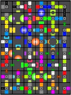 android/iOSゲームアプリ 『PANEL'n』スクリーンショット パネル6×8 道路とマークとアスファルト
