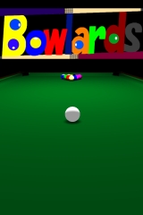 ボウラード  ボウリングとビリヤードを組み合わせたビリヤード競技です